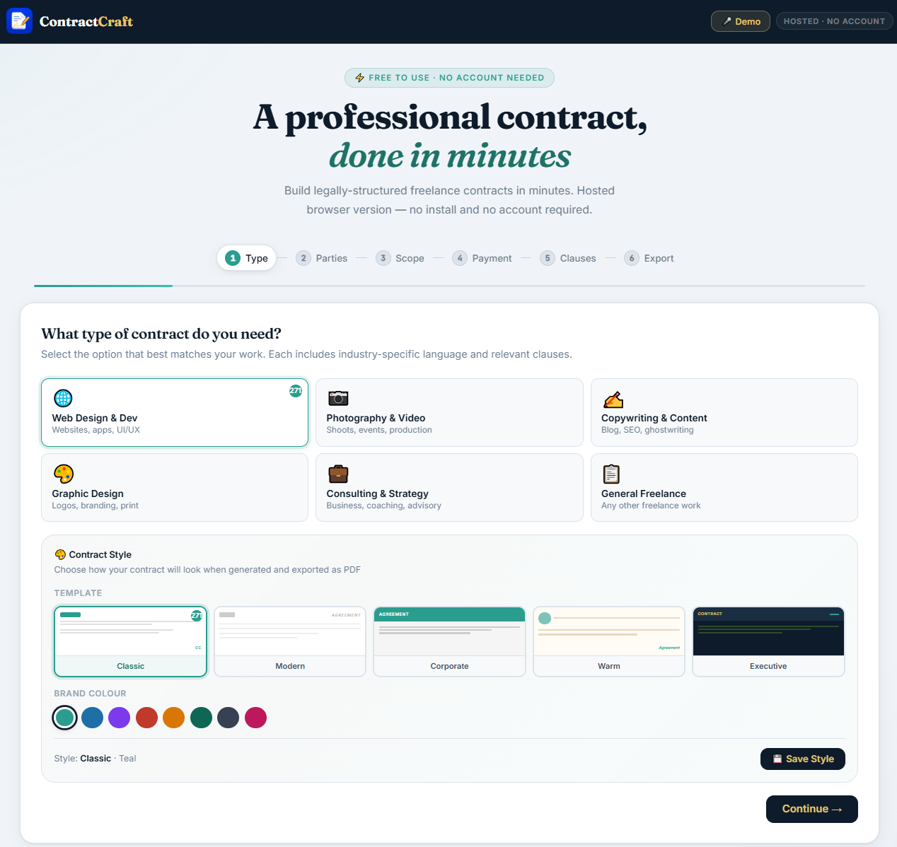 ContractCraft contract builder